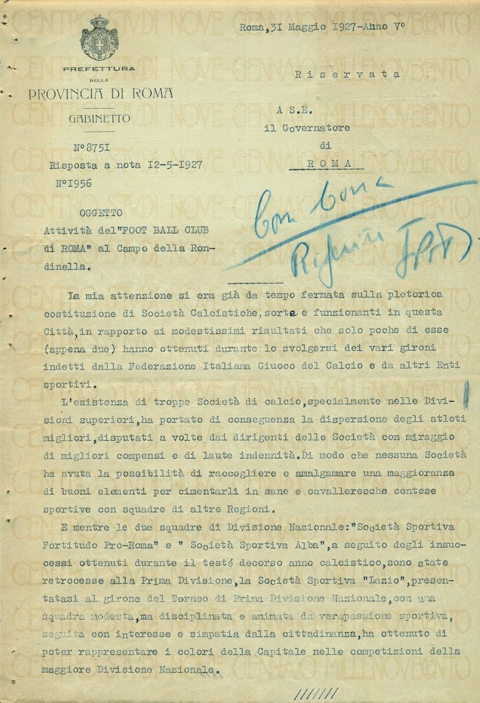 1927.05.31.LetteraDelPrefettoalGovernatore.1 swtm